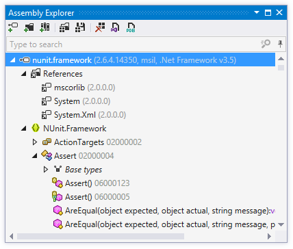 ReSharper's Assembly Explorer window ReSharper's Assembly Explorer window
