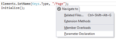 パラメータ宣言01へのナビゲートと検索 Navigation and Search Navigating to Parameter Declaration 01