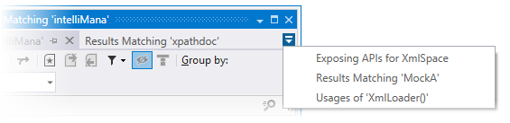 ツールウィンドウのタブ Tool window tabs