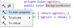 コンテキストアクションの自動プロパティー設定 To auto-property context action