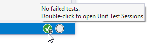 Visual Studioツールバーの継続的なテストステータス Continuous testing status on Visual Studio toolbar
