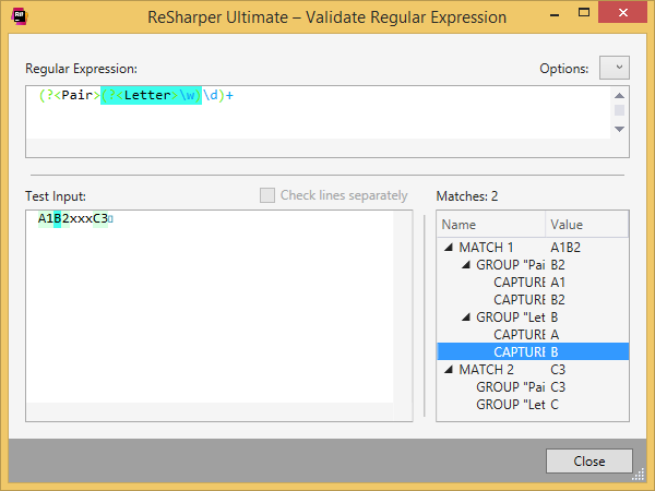 正規表現の検証 Validating regular expressions