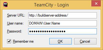 TeamCity Add-in: login TeamCity Add-in: login