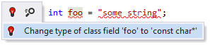 ReSharperは変数やフィールドの種類を修正できます ReSharper helps fixing types of variables and fields