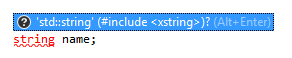 ReSharperは欠落しているインクルードを自動的に追加できます ReSharper helps adding missing includes automatically