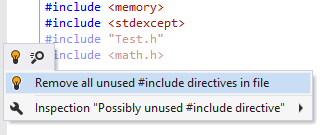 未使用の#includeディレクティブを削除する Removing unused #include directives