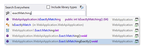 ReSharper: あいまい一致検索項目 ReSharper: Fuzzy matching search items