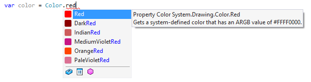補完オートポップアップの色 Colors in the completion auto-popup