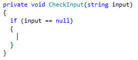nullチェック用の後置テンプレートの適用 Applying postfix template for null-check