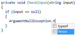 nullチェック用の後置テンプレートの適用 Applying postfix template for null-check