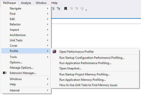 リシャーパーメニューの更新 resharper menu upd