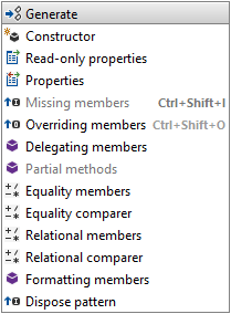 ReSharperを使って型メンバーを生成する Generating type members with ReSharper