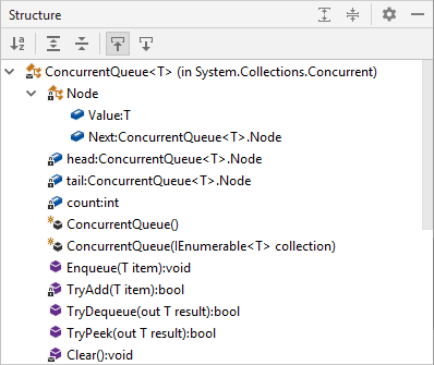 ReSharper: ファイル構造ウィンドウ ReSharper: File Structure window