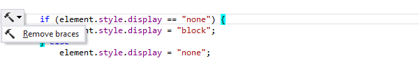 ReSharper: JavaScriptで中括弧コンテキストアクションを削除する ReSharper: Remove braces context action in JavaScript
