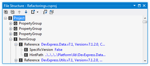 ReSharper: MSBuildのファイル構造 ReSharper: File Structure for MSBuild