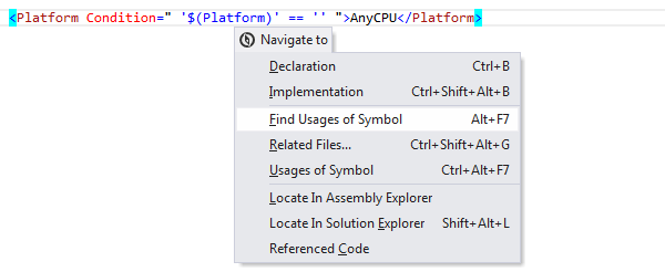 ReSharper: MSBuildの「ナビゲート先」 ReSharper: 'Navigate To' in MSBuild