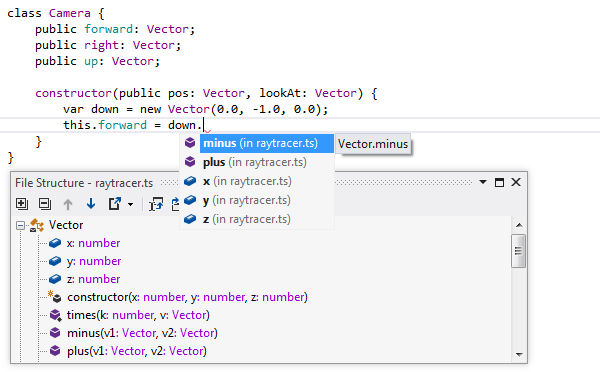 ReSharper: TypeScript コード補完 ReSharper: TypeScript code completion