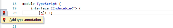 ReSharper: TypeScriptでの「型注釈の追加」クイックフィックス ReSharper: 'Add type annotation' quick-fix in TypeScript