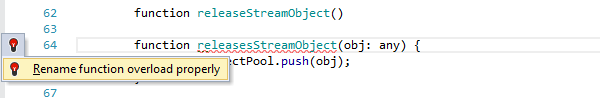 ReSharper: TypeScriptの「関数のオーバーロードの名前を適切に変更する」クイックフィックス ReSharper: 'Rename function overload properly' quick-fix in TypeScript