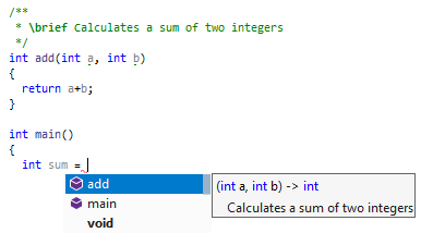 C++での基本補完 Basic completion in C++