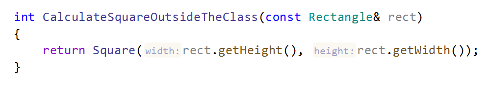 ReSharper C++: パラメータと名前空間の名前のヒント ReSharper C++: parameter and namespace name hints