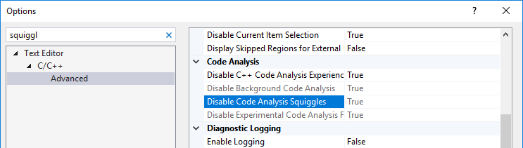 Visual Studioの波線を無効にして、Unreal Engineプロジェクトの誤検知を排除する Disabling Visual Studio squiggles to get rid of false positives in Unreal Engine projects
