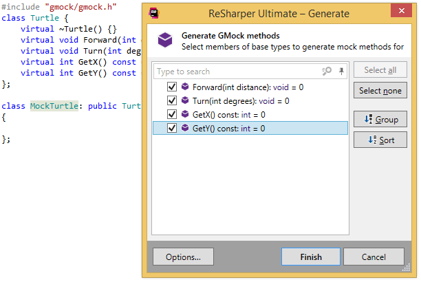 Google Mockメソッドの生成 Generating Google Mock Methods