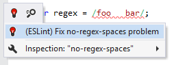 ReSharper: ESLintによって検出されたコードの課題を修正 ReSharper: fixing a code issue detected by ESLint