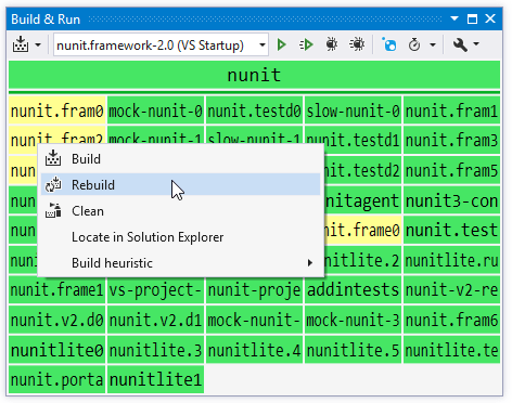ReSharper: ソリューションビルダーウィンドウ ReSharper: Solution Builder window