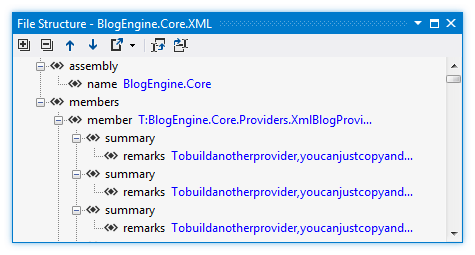 ReSharper: XMLファイルのファイル構造 ReSharper: File Structure for XML files