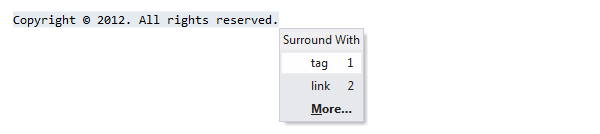 ReSharper: HTML のサラウンドテンプレート ReSharper: Surround templates in HTML