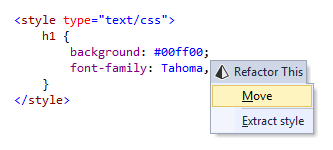 HTML で別のファイルリファクタリングに移動する Move to Another File refactoring in HTML