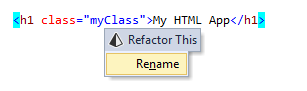 HTML のクラスのリファクタリングの名前を変更する Rename refactoring for classes in HTML