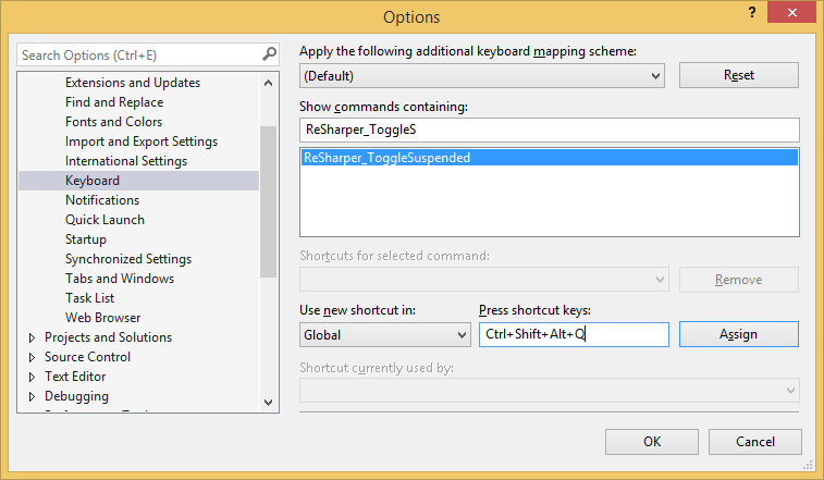 Resharper を高速化 と Visual Studio Resharper