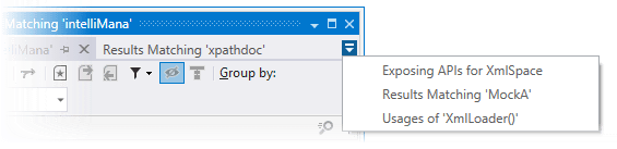 ツールウィンドウのタブ Tool window tabs