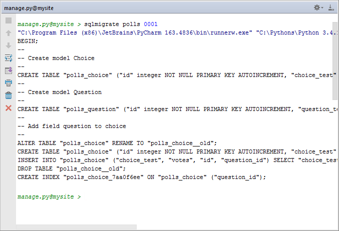 py sqlmigrate py sqlmigrate