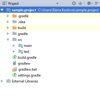 gradle project view gradle project view