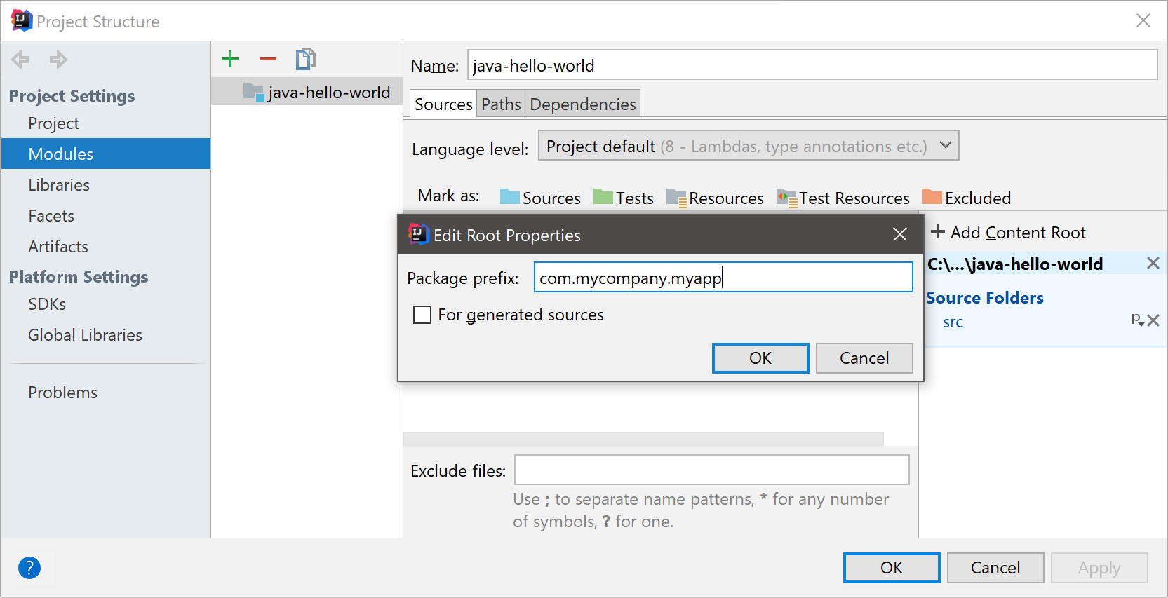 package prefix package prefix