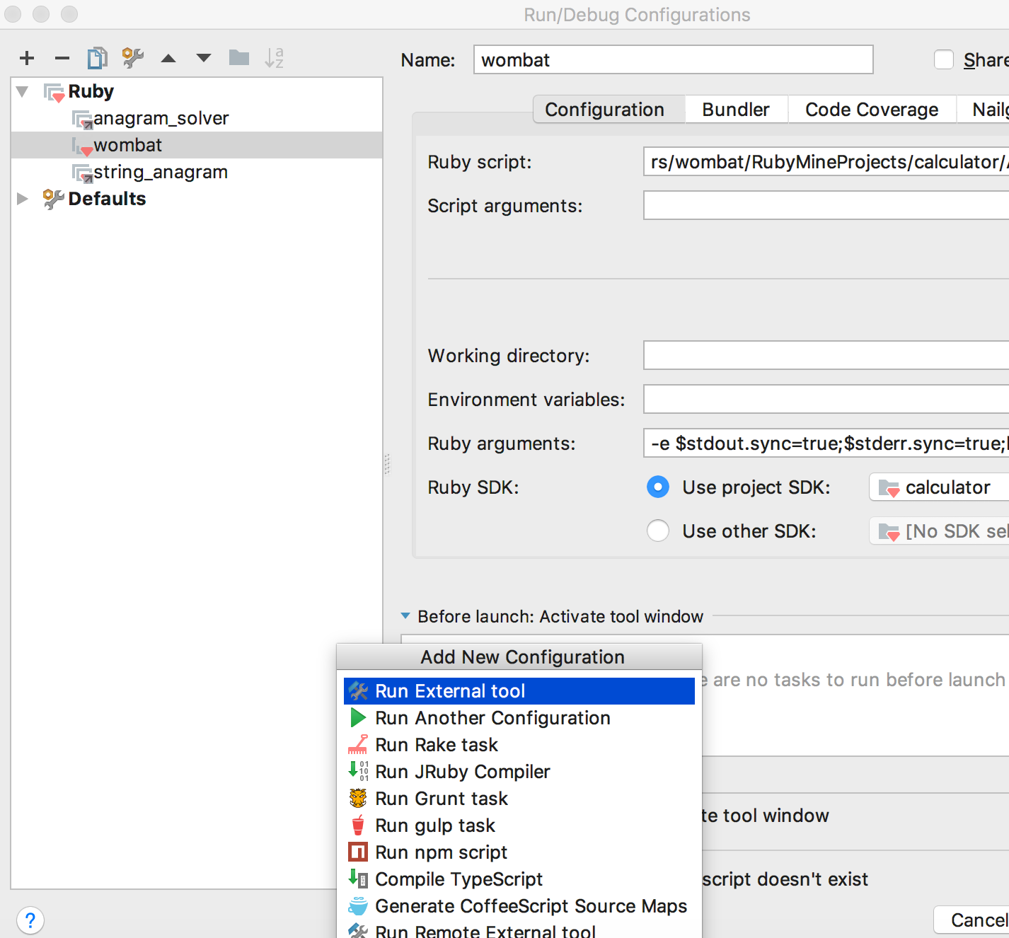rm QST runDebugConfiguration rm QST runDebugConfiguration