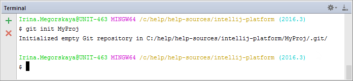 terminal git terminal git