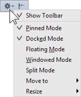 tool window viewing modes tool window viewing modes