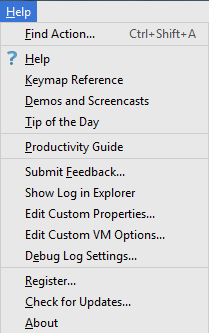 ws help menu ws help menu