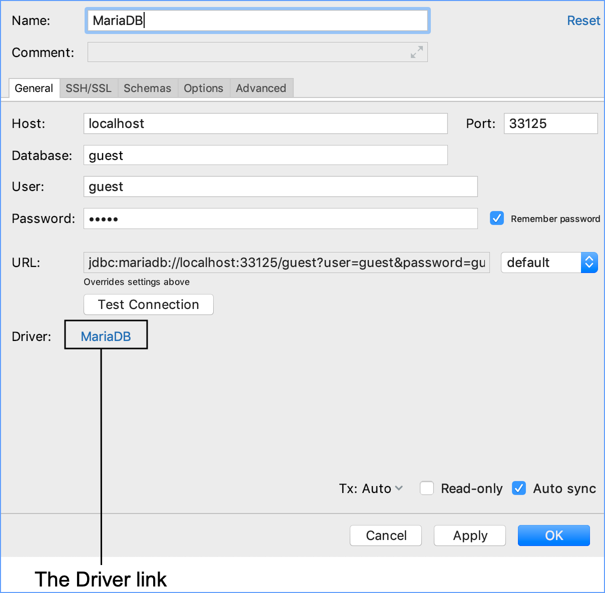 既存の接続にユーザー・ドライバーを追加する Add a user driver to an existing connection