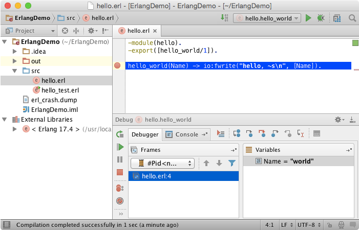 デバッグ用のerlang erlang debug