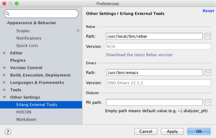 rebar configureを消去する erlang rebar configure