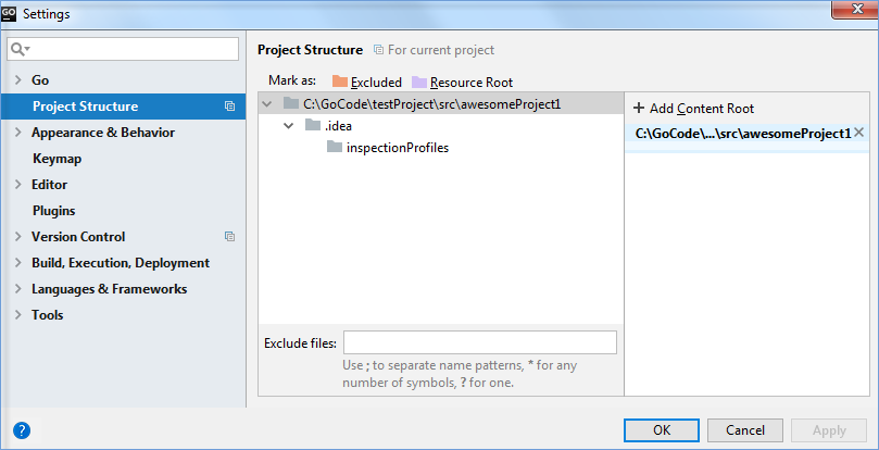プロジェクト構造に移行する go project structure