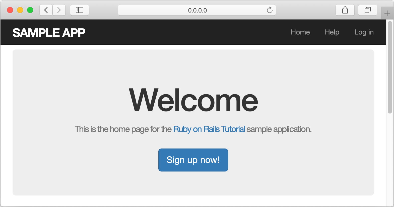 ブラウザのRailsアプリケーション Rails application in a browser