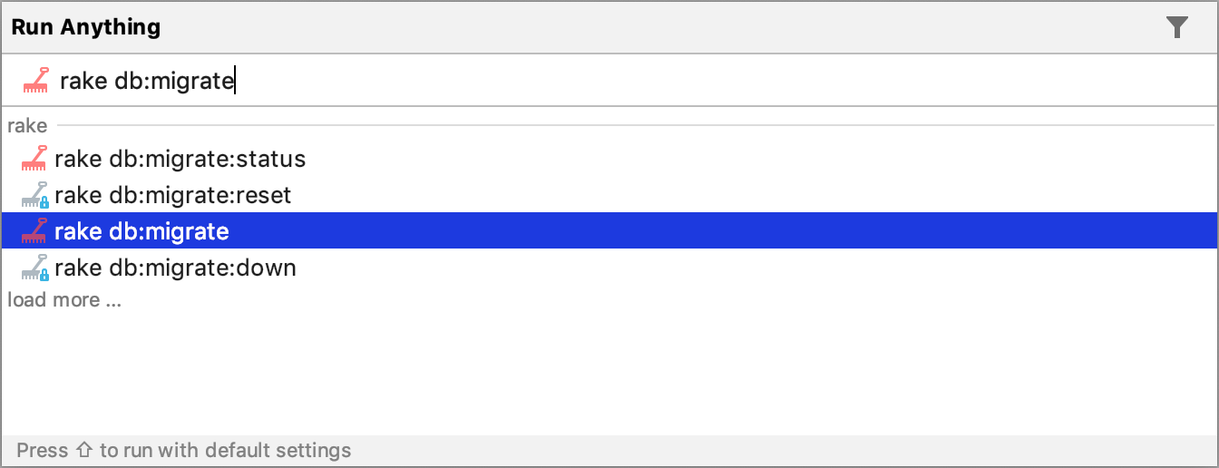 何かを実行する/ rake db:migrate Run Anything / rake db:migrate