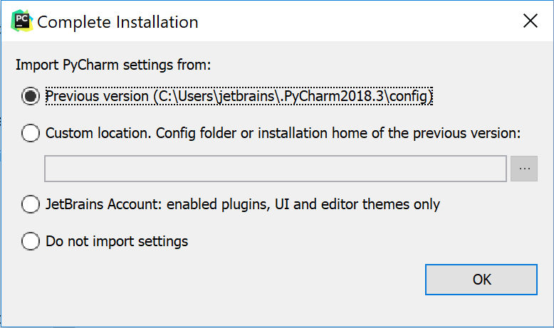 py complete installation dialog py complete installation dialog