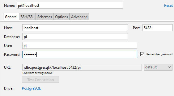 py postrgesqlデータベースの一般設定を作成する py create postrgesql database general settings